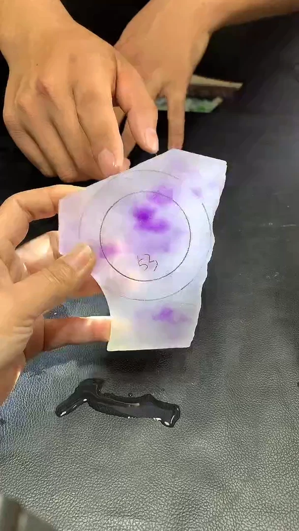 玉冰花色边角毛坯
