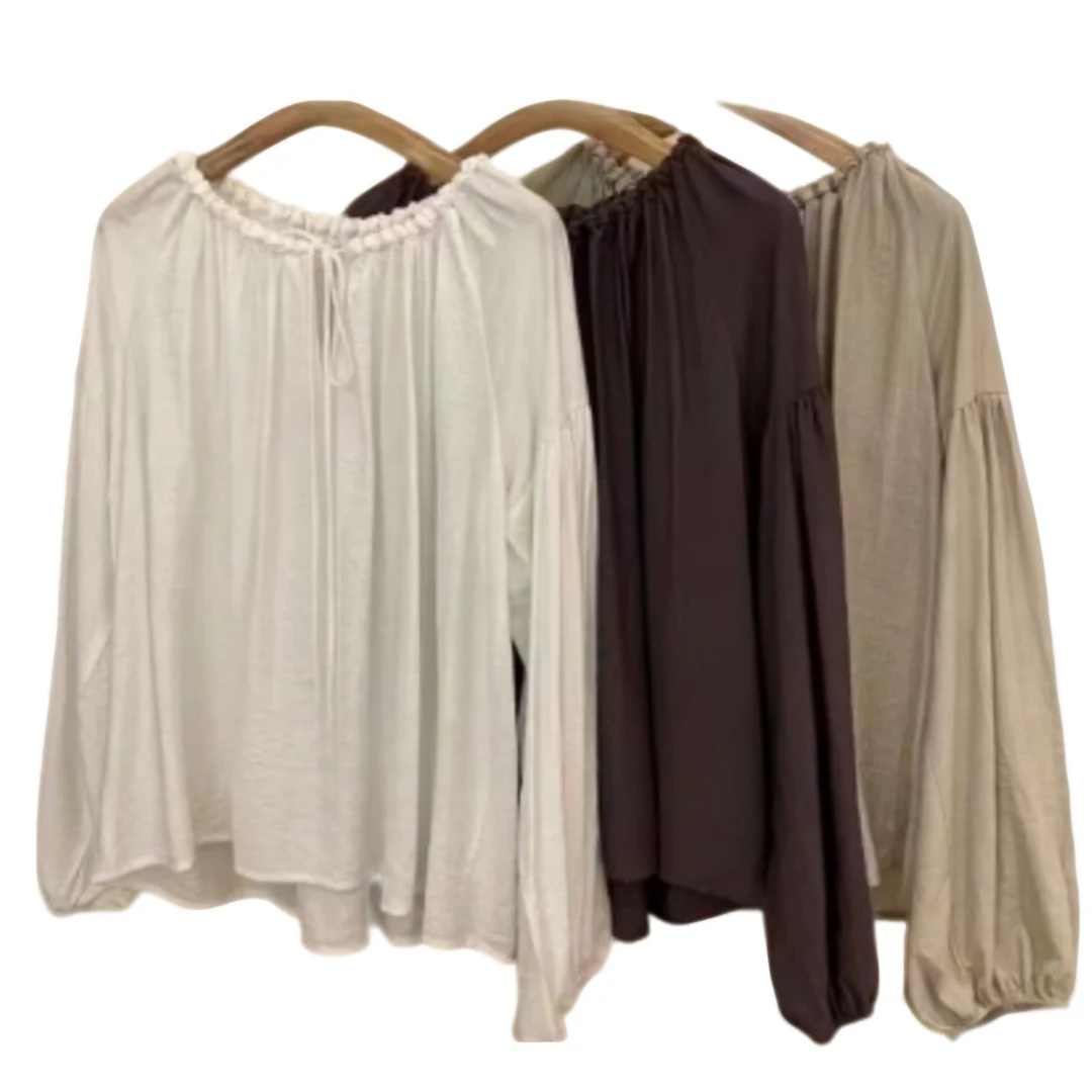 【小依专享】C5F30061B百搭气质衬衣棉麻长袖衬衫上衣女-0061