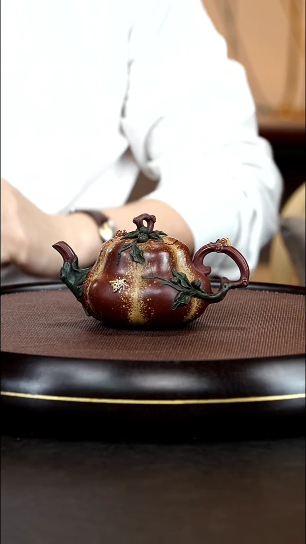 茶壶紫砂陈友林紫砂作品54 ：南瓜壶