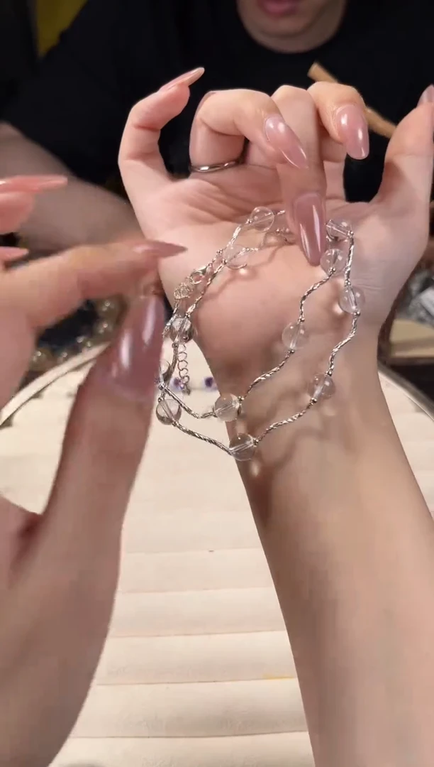 项链未镶嵌水晶0005白水晶弯管项链