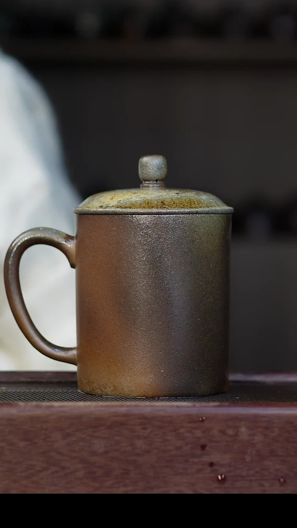 茶壶紫砂柴烧紫砂 段泥盖杯450cc
