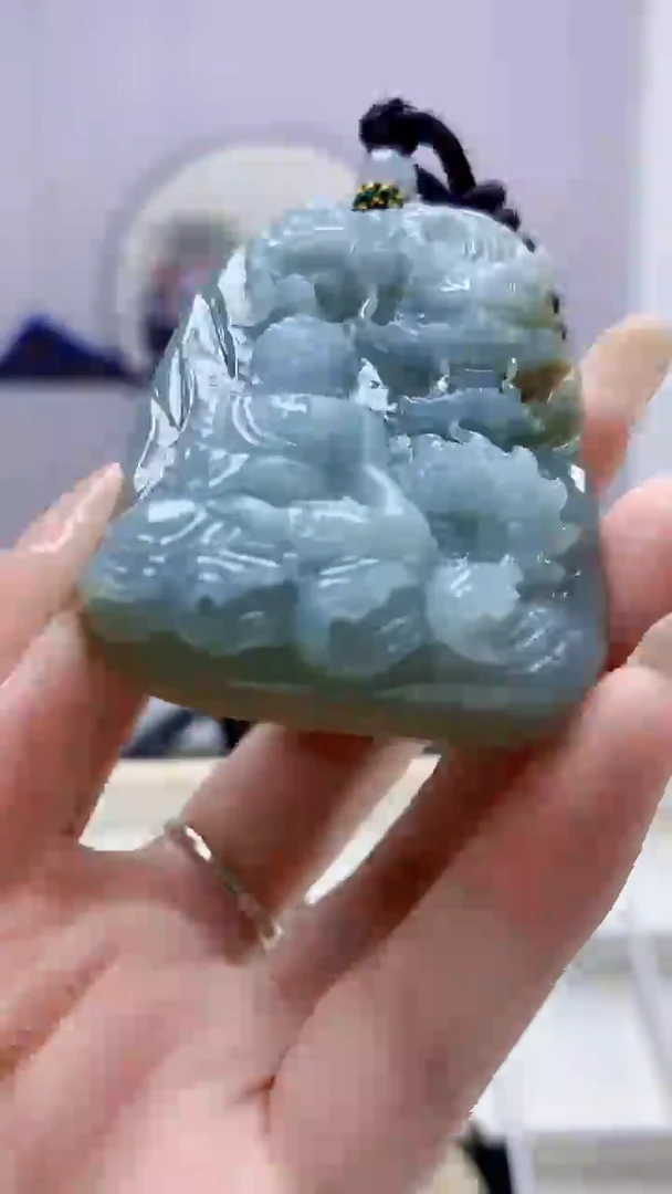 未镶嵌定制翡翠5028DD-毛货挂件96