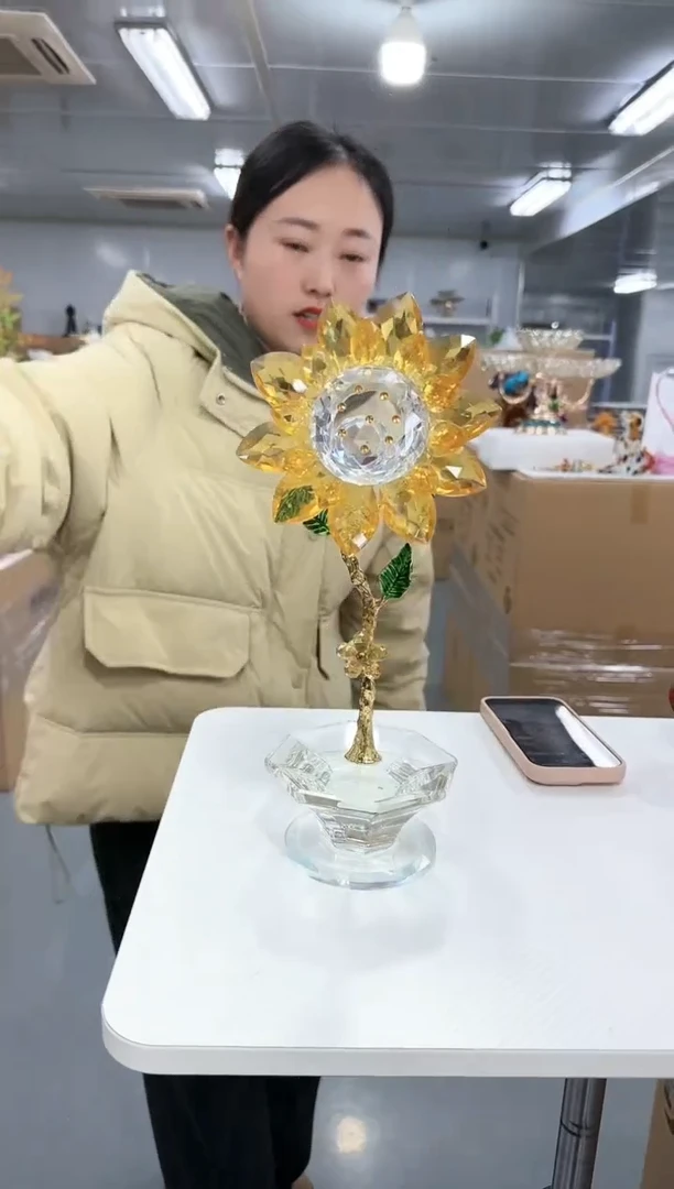 【闪购商品】玻璃金沃0028向日葵