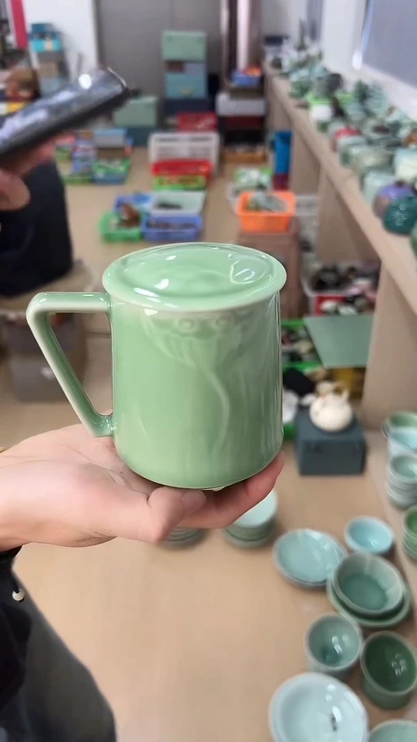 龙泉云间青瓷小米茶器