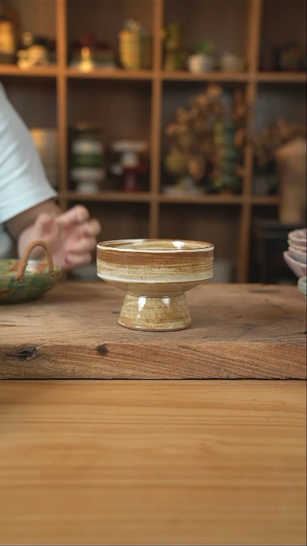 绞纹系列的高脚果盘