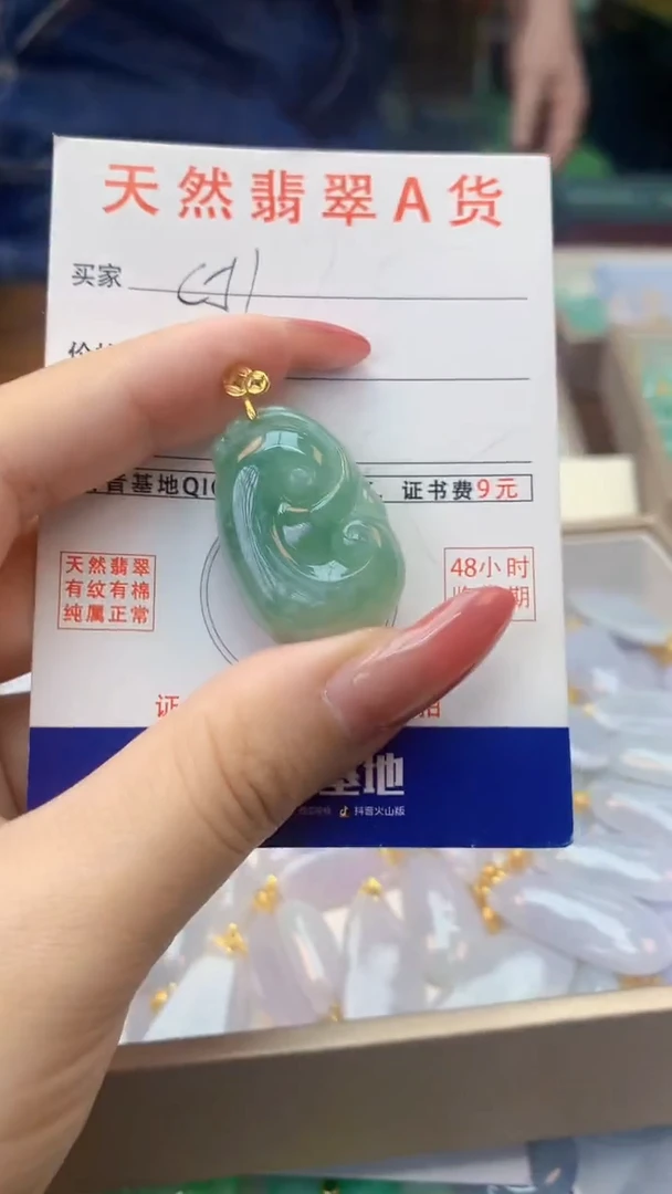 颈饰未镶嵌翡翠天然A货翡翠挂件