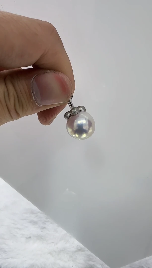 【闪购商品】淡水珍珠DA银S925镶嵌b629 白珠吊坠13