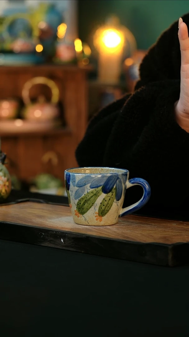 【闪购商品】杯手绘心瓷陶瓷浮力