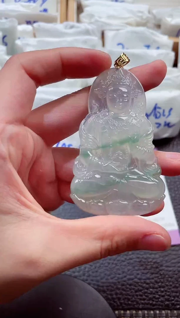 颈饰18K金镶嵌翡翠00005089