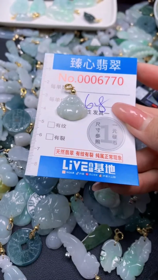 翡翠未镶嵌颈饰6770