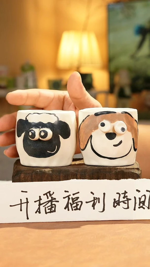 摆件景德镇漫工造器手作卧龙凤雏一对