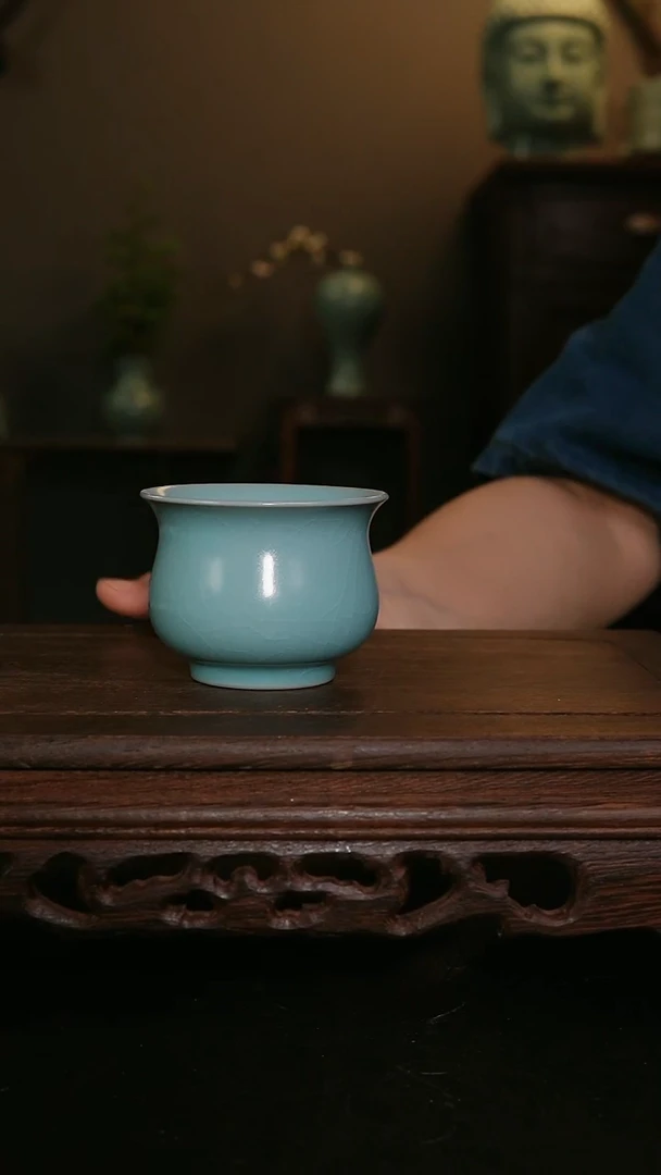 茶器仿古手工玉兰杯