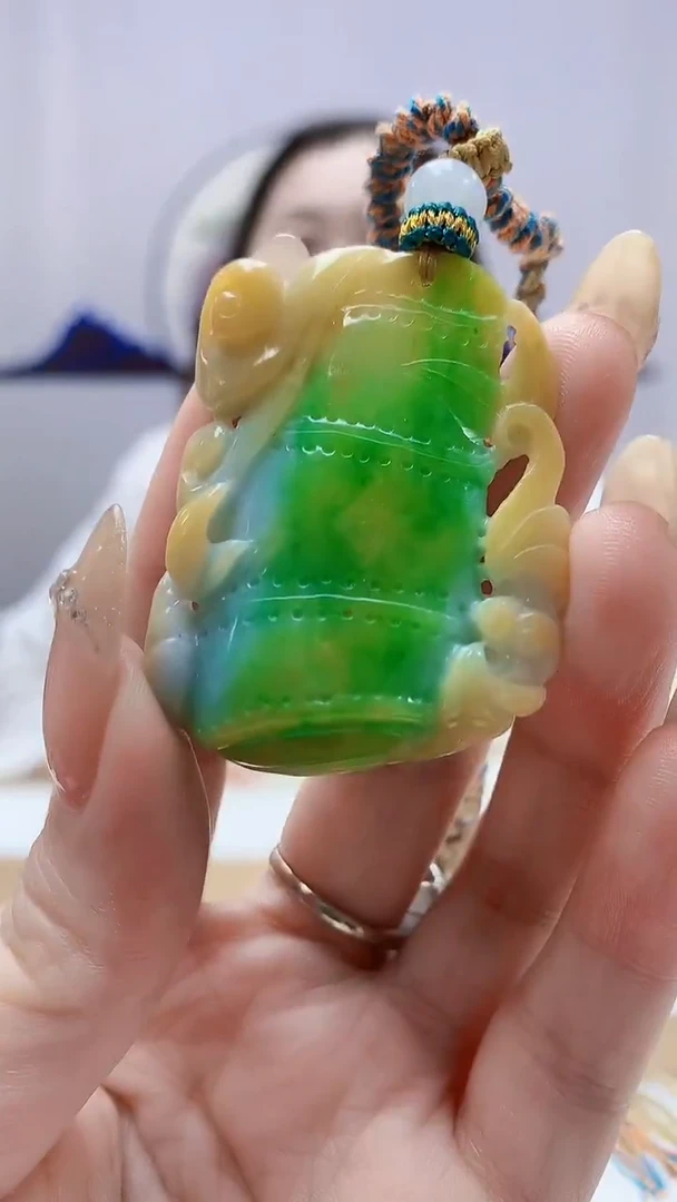 未镶嵌定制翡翠3099DD-毛货挂件73