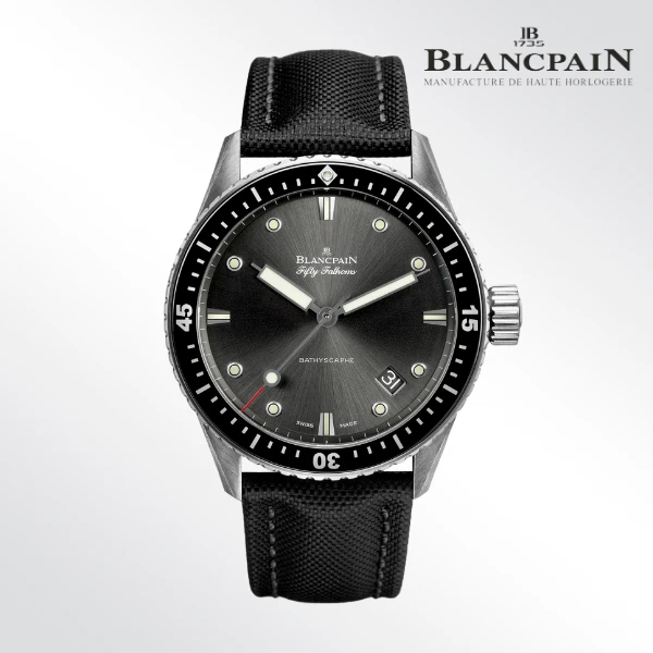 99新 Blancpain 宝珀5000/99新自动机械43mm五十噚潜水腕表