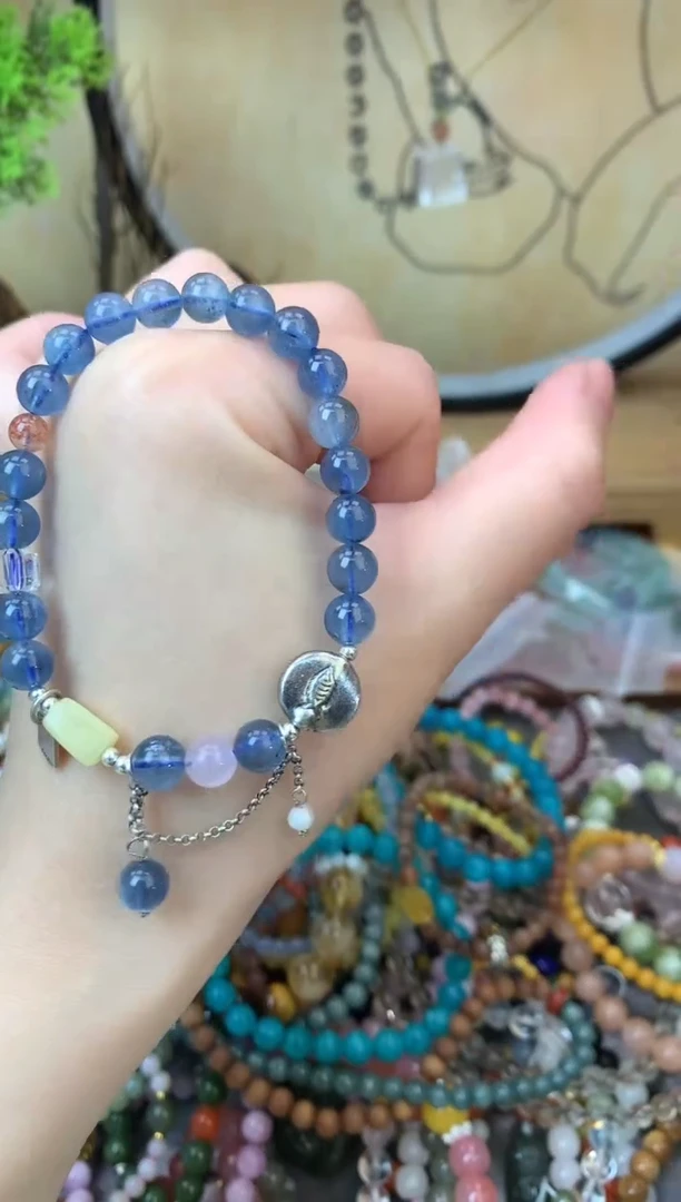 【闪购商品】海蓝宝石手链银S925镶嵌429