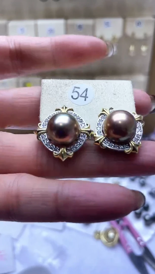 【闪购商品】淡水珍珠耳饰银S925镶嵌2