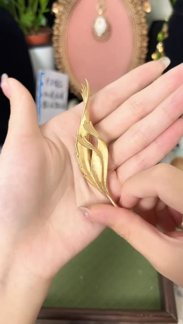 铁合金合成碳硅石trifari胸针708