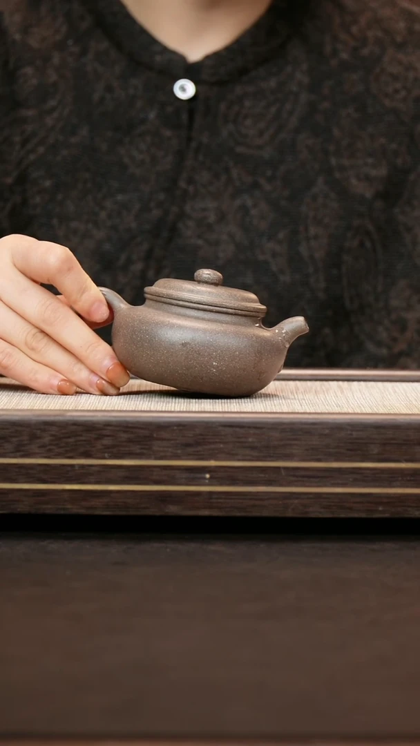 茶壶紫砂原矿青灰段泥 仿古壶