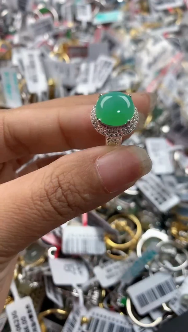 未镶嵌戒指翡翠141414----1