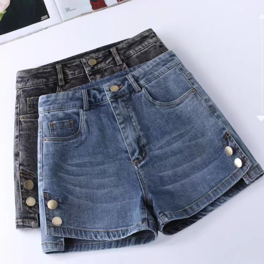 2025夏季新款时尚百搭休闲薄款牛仔短裤气质显瘦女裤子512长34