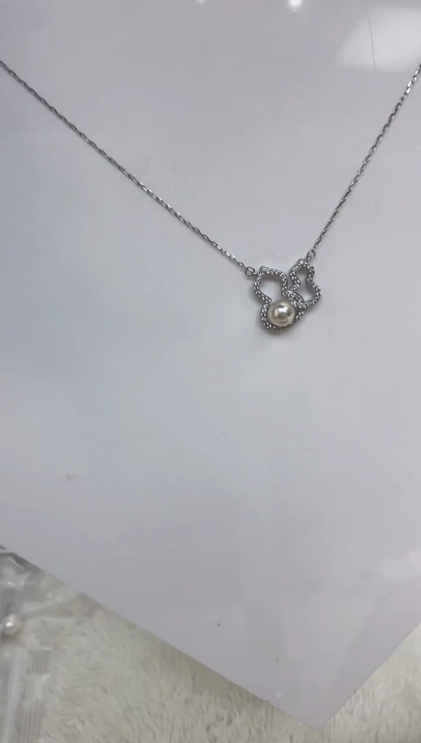 海水珍珠银S925镶嵌颈饰