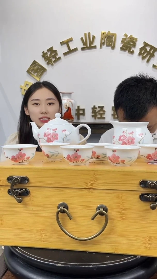 杯子景德镇陶瓷手工手绘套装