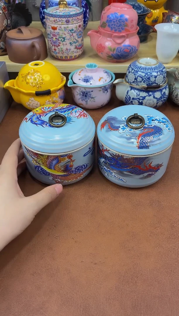 陶瓷茶具摆件旅行套组