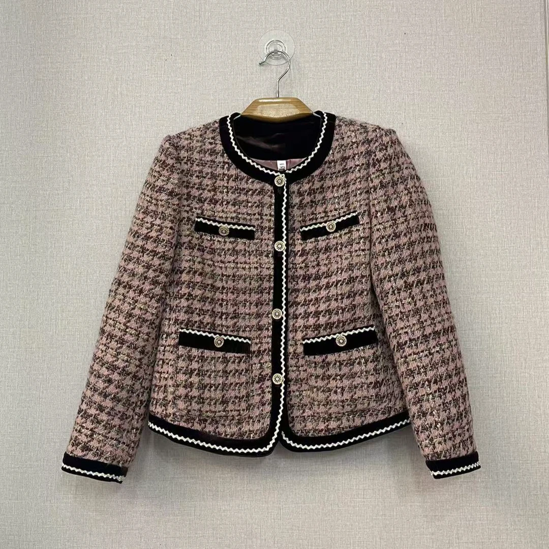 祥好服饰 冬季新款圆领小香风外套 0117-307