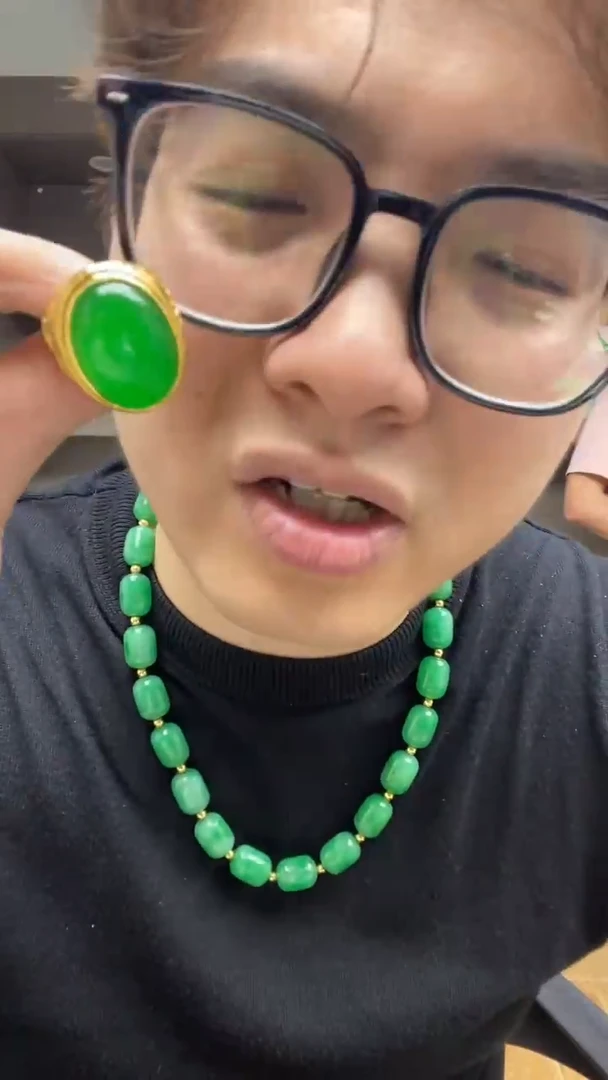 翡翠戒指未镶嵌高端时尚大蛋面鸽子蛋戒指