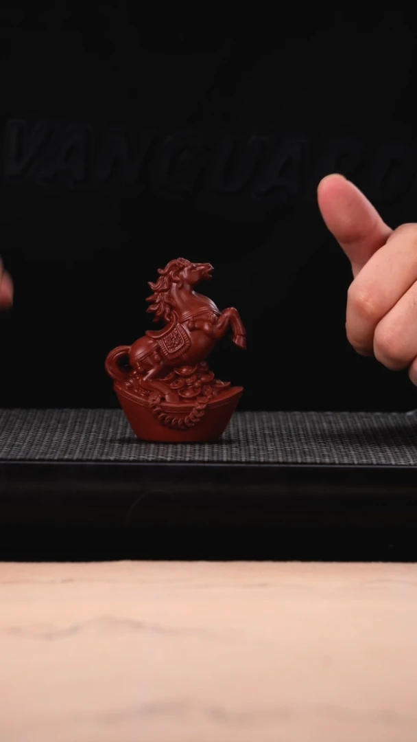 茶壶紫砂茶宠朱泥发财马