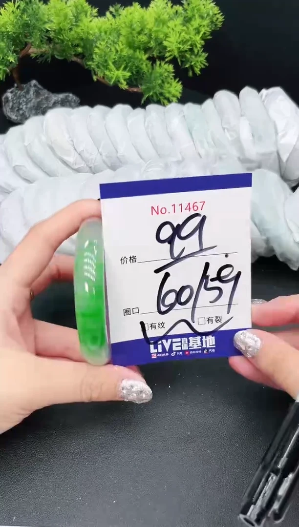 未镶嵌手镯翡翠11467