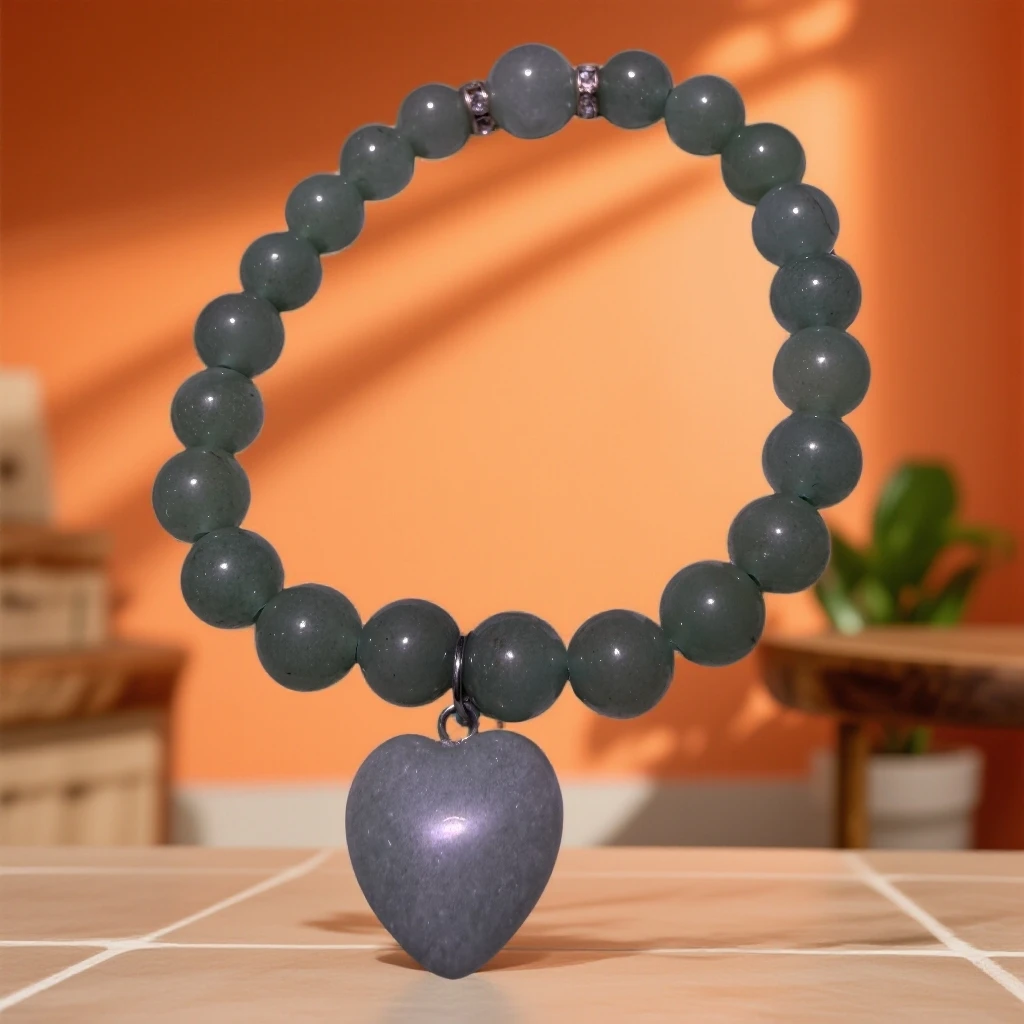 和田玉爱心   单圈