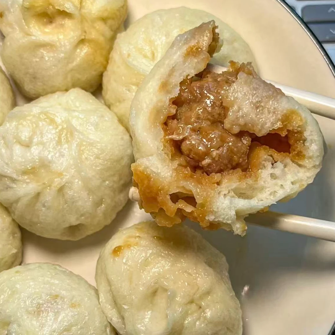 【广州同城跑腿】手工老面黑猪肉小笼包 早餐速食食品 5包起