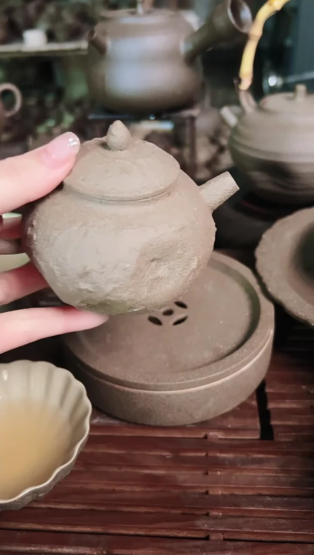 【闪购商品】冰碛岩陶制手工壶 全手工