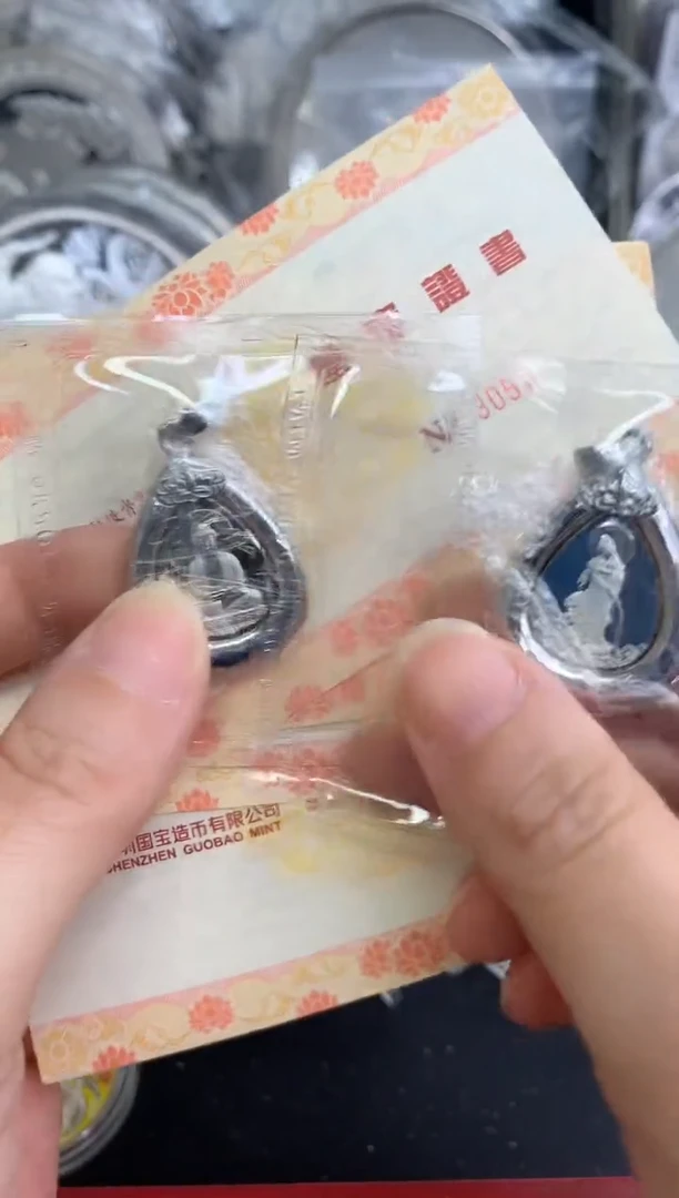 纯金铂金观音铂金佛一对
