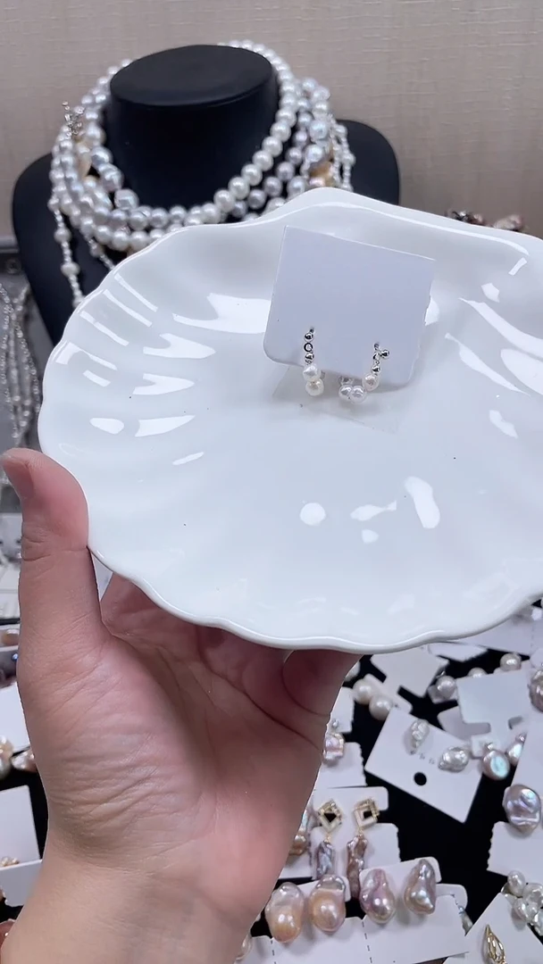 未镶嵌耳饰淡水珍珠【纯恬饰品】（多样性发货发一）