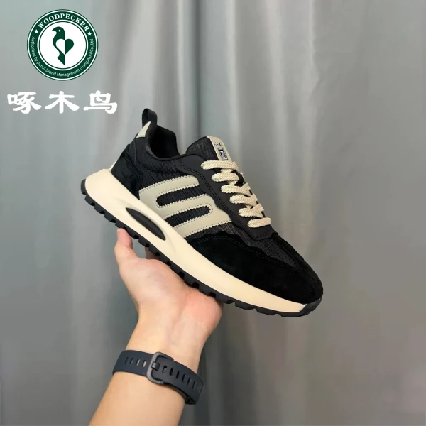 啄木鸟男鞋新款低帮软底休闲板鞋子男款时尚百搭阿甘鞋跑步运动鞋