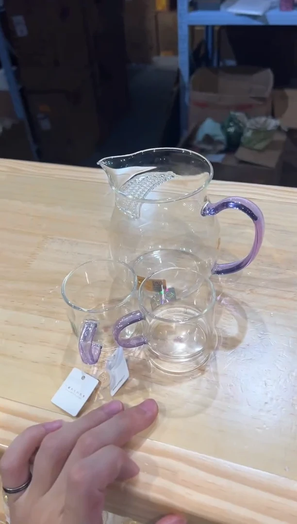 禾器-观禄煮茶器-浅紫色+清禾杯浅紫2只