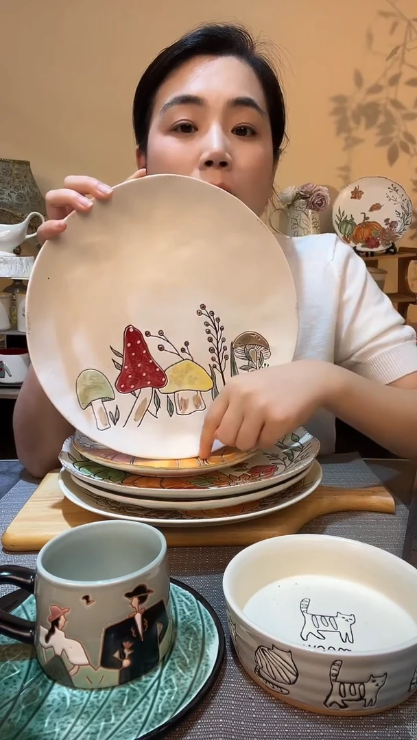 瓷片11英寸盘  微瑕款介意勿拍