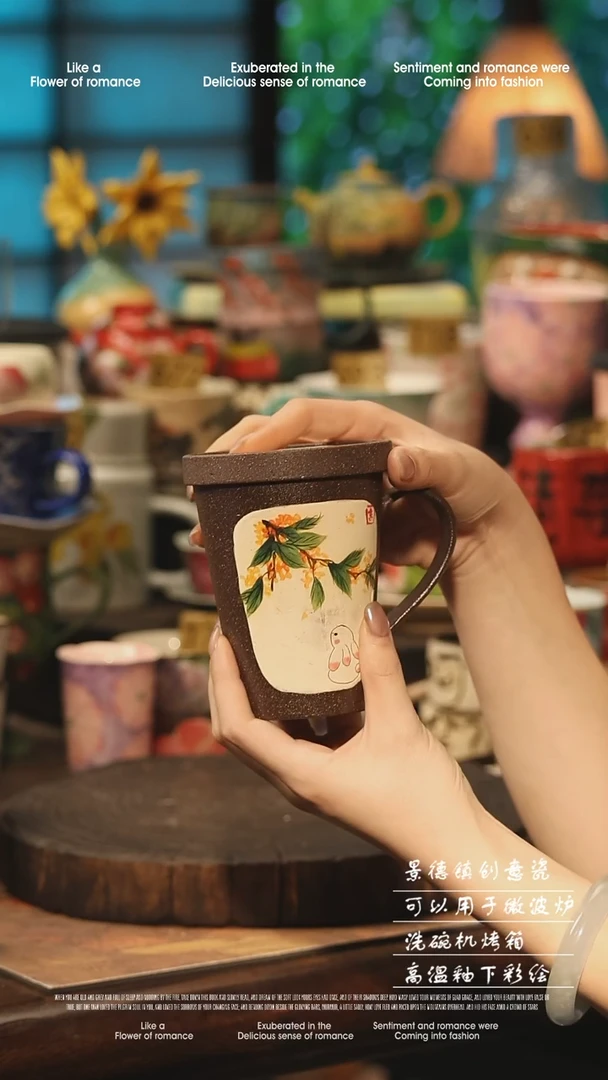 陶瓷景德镇高温釉下彩手工手绘款式