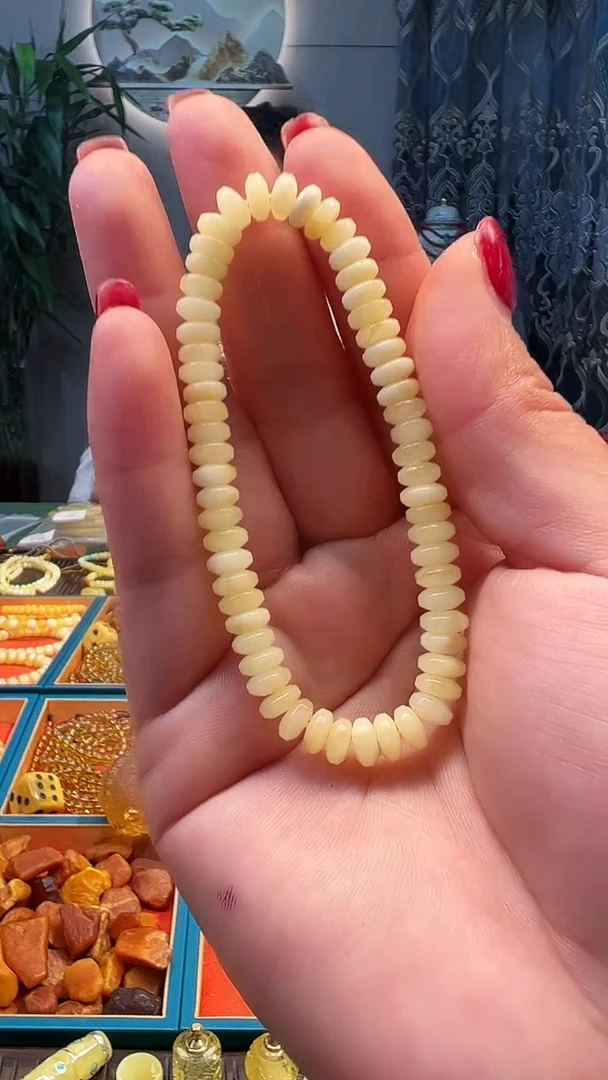 未镶嵌蜜蜡手链蜜蜡飞碟手窜