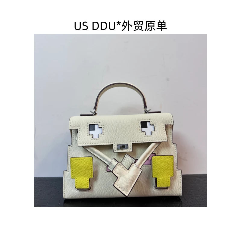 A210 奶昔白银扣迷你凯莉马赛克娃娃手提斜挎包 迷你马赛克/M019