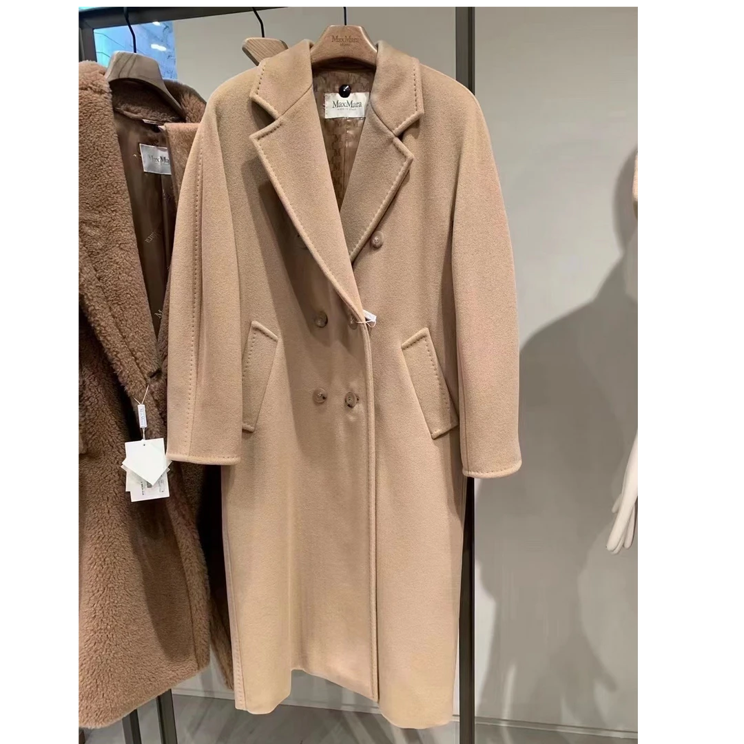 未使用 MaxMara 爆款 经典驼色101801双排扣大衣