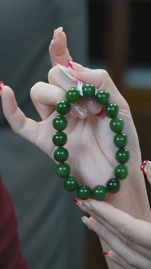【闪购商品】和田玉（碧玉）手串未镶嵌卡12mm