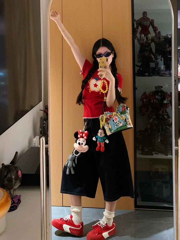 Seeu☑直播间扣号为准♥夏季辣妹T短款上衣修身显瘦T恤百搭款