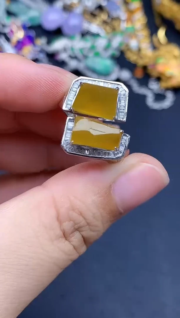 18K金镶嵌戒指翡翠574-春日珠宝