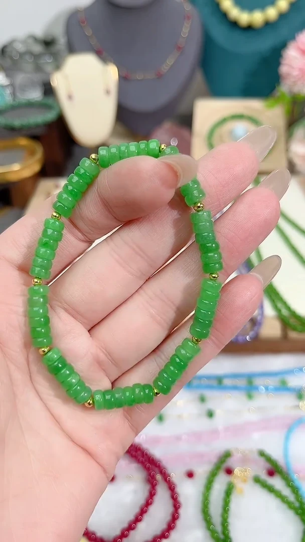 【闪购商品】翡翠手链未镶嵌素99