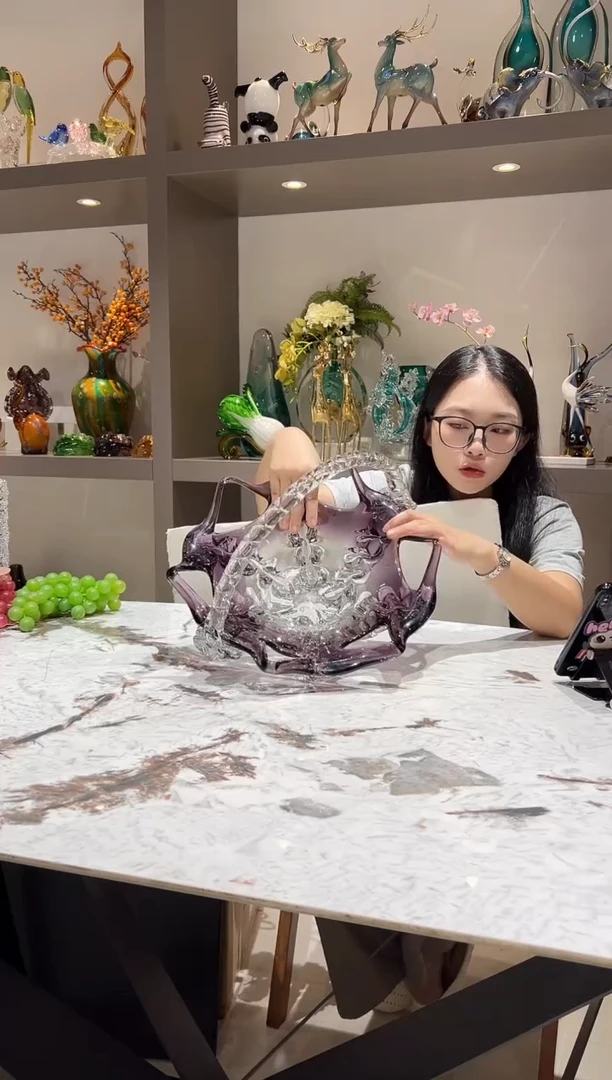 设计师款紫色果篮