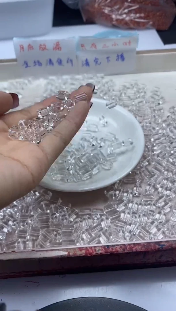 【闪购商品】水晶颈饰未镶嵌w2302白水晶管珠8*5mm*20颗