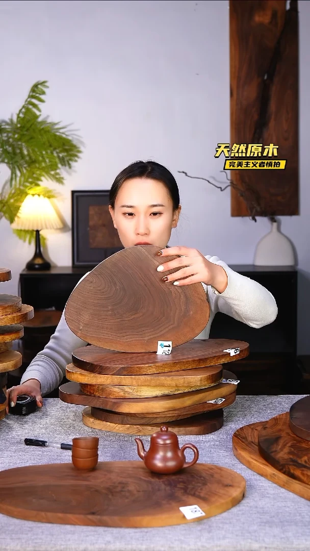 木北美黑胡桃原木.干裂疤结不属于商品质量问题完美主义者慎拍